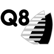 Q8 Logo Black and White