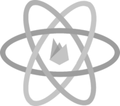 React Native Firebase Logo Black and White