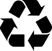 Recycle Logo Black and White