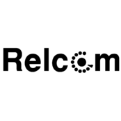 Relcom Logo Black and White