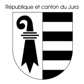 Republique et Canton du Jura Logo Black and White