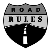 Road Rules Logo Black and White