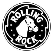 Rolling Rock Logo Black and White