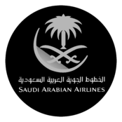 Saudi Arabian Airlines Logo Black and White