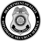 Seal of the United States Diplomatic Security Service Logo Black and White