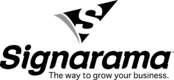 Signarama Icon Centered Logo Black and White