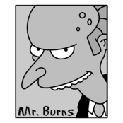 Simpsons Mr Burns Logo Black and White