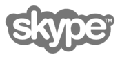 Skype Logo Black and White