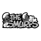 Smurfs Logo Black and White