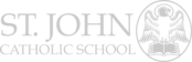 St. John Catholic School Logo Black and White