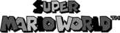 Super Mario World Logo Black and White
