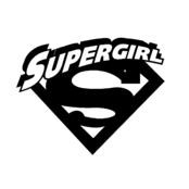 Supergirl Logo Black and White