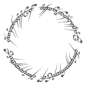 The One Ring Logo Black and White