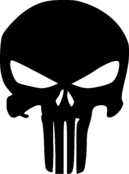 The Punisher Logo Black and White