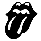 The Rolling Stones Tongue Logo Black and White