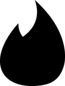 Tinder Icon Logo Black and White