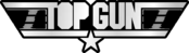 Top Gun Logo Black and White