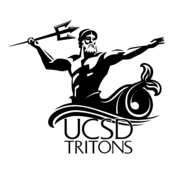UCSD Tritons Logo Black and White