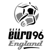 UEFA Euro 96 England Logo Black and White