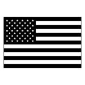 United States of America Logo Black and White