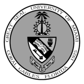 University of Miami Logo Black and White