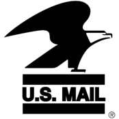 US Mail Logo Black and White