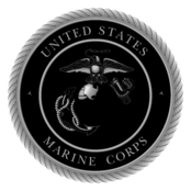 USMC Logo Black and White