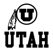 Utah Utes Logo Black and White (1)