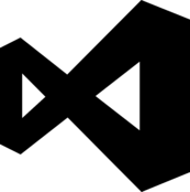 Visual Studio Code Logo Black and White