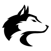 Washington Huskies Logo Black and White