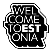 Welcome to Estonia Logo Black and White
