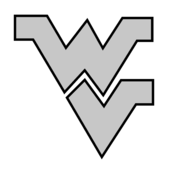 West Virginia Mountaineers Logo Black and White
