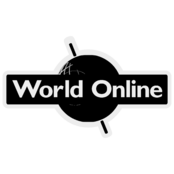 World Online Logo Black and White
