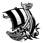 WWU Vikings Logo Black and White
