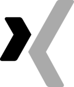 Xing Icon Logo Black and White